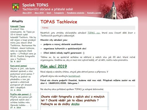 topas tachlovice - občanské sdružení tachlovických občanů a příznivců obce tachlovice