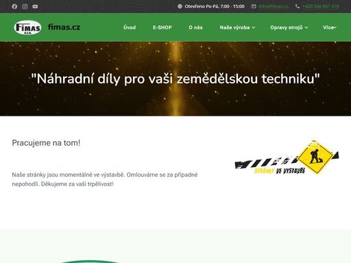 naše stránky jsou momentálně ve výstavbě. omlouváme se za případné nepohodlí. děkujeme za vaši trpělivost!