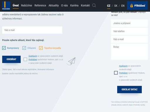 již 30 let jsme předním českým dodavatelem v oblasti stlačeného vzduchu, průmyslového chlazení a tepelných čerpadel. zajistíme poradenství, návrh, projekci, dodávku, montáž a servis zařízení.