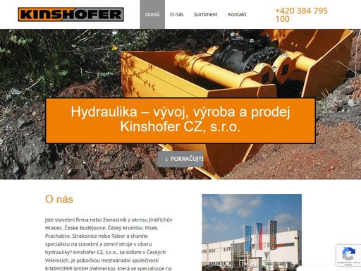 hydraulika. potřebujete hydraulický zvedák, nůžky nebo hydraulickou ruku? kontaktujte hydrauliku kinshofer cz, s.r.o. z okresu jindřichův hradec. dodáváme po celé čr a sr.