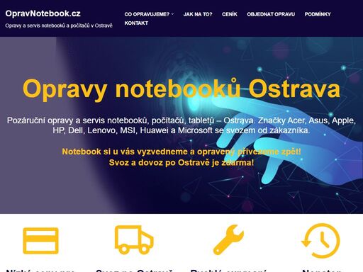 pozáruční servis notebooků ostrava, opravy stolních pc, monitorů a tabletů. svoz a dovoz po ostravě zdarma! expresní zákroky bez příplatku.