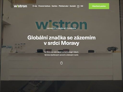 výrobce špičkových serverů a datových racků. globální značka se zázemím v srdci moravy. ve wistronu nám záleží na technologii i lidech.