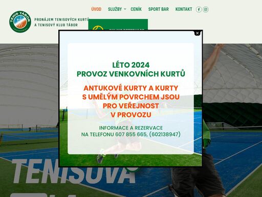 využijte náš výhodný pronájem, tenisovou školu a servis tenisového areálu. ? rezervujte rychle online nebo telefonicky!
