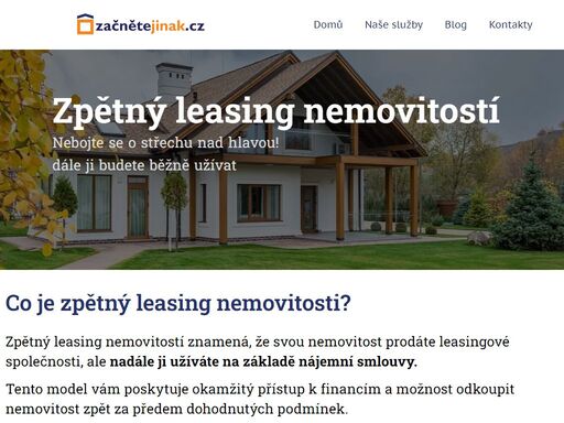 zpětný leasing nemovitostí vám umožní vyplatit dluhy do 7 dnů bez zkoumání registrů a příjmů. získejte až 90 % hodnoty nemovitosti a flexibilní splátkový plán. kontaktujte nás pro rychlé řešení.
