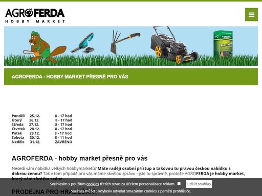 agroferda je hobby market, který vám zkrátka sedne