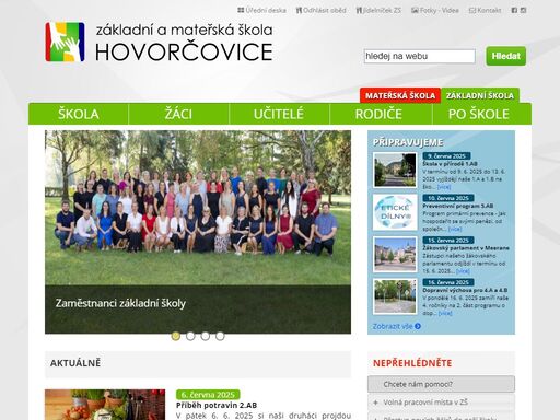 základní škola a mateřská škola hovorčovice, příspěvková organizace