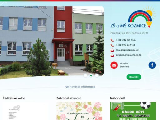 kozmická škola je příjemnou školou rodinného typu, kde mají žáci, učitelé, rodiče i obec k sobě blízko, což je jedním z největších kladů této školy.