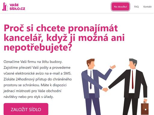 sídlo pro firmy a podnikatele.