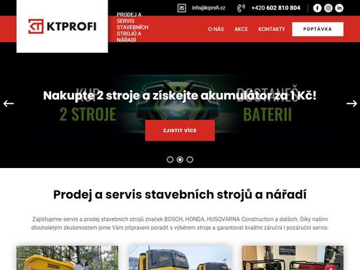 nabízíme komplexní balíček služeb od prodeje stroje, záruční i pozáruční servis, dodávku originálních náhradních dílů až po jeho vlastní pronájem.