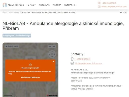 skupina next clinics je dynamicky se rozvíjející společnost působící v oblasti zdravotní péče v čr a dalších státech evropy - nl-biolab - ambulance alergologie a klinické imunologie, příbram 