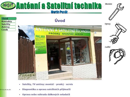 antény, satelity - prodej - montáž - servis.