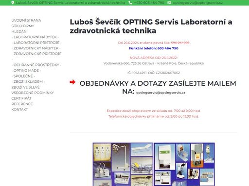 laboratorní a zdravotnická technika opting servis luboš ševčík