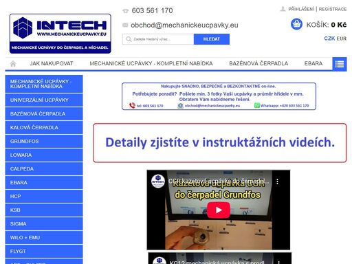 mechanické ucpávky do čerpadel a míchadel. těsnění hřídele wilo, grundfos, sigma, cri-man, ksb, calpeda, ebara, lowara, flygt, sulzer. náhradní díl pro servis a opravu čerpadla