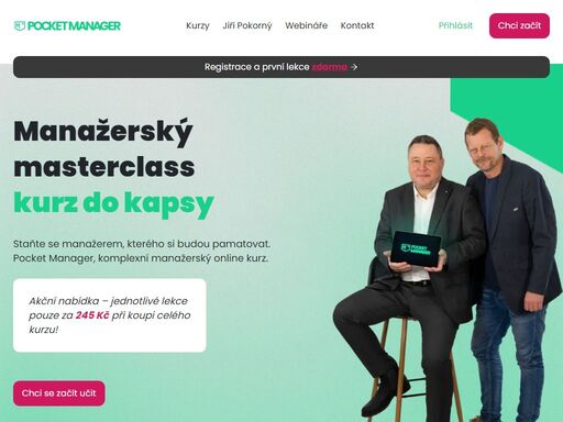 pocketmanager – manažerský masterclass, kurz do kapsy. na všechno si nemusíte přijít sami!