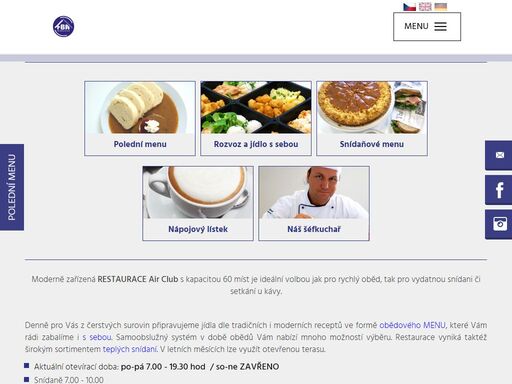 moderní klimatizovaná restaurace s venkovní terasou na praze 6, poblíž letiště václava havla.