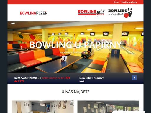 8 bowlingových drah6 kulečníkových stolů1 karambolový stůl2 pingpongové stoly2 šipkové automatyvideoprojekce sportovních přenosůsalonek s možností samovýčepuposezení na venkovní terasetradiční restaurace s klasickou českou kuchyní + specialitymožnost pořádání rautů, oslav a firemních večírků