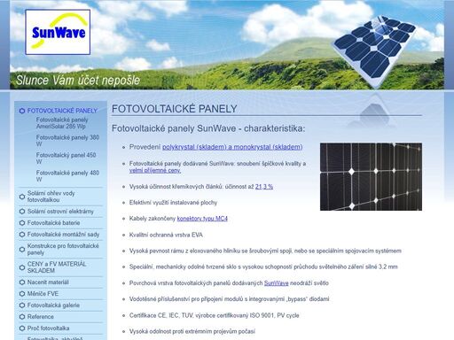 fotovoltaické panely, měniče, konstrukce - vysoká kvalita, zajímavá cena. fotovoltaické panely skladem v praze. rychlé dodání. skladem: fotovoltaické panely, baterie, měniče, konstrukce a montážní materiál, led světla. 