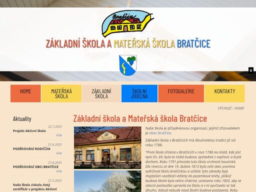 základní a mateřská škola bratčice- oficiální webové stránky