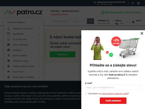 patra plná slev. vaše zboží doručíme po celé čr. nakupujte elektroniku, počítače, notebooky, televizory, mobily kuchyňské potřeby, knihy, zboží na zahradu, hobby a dalších tisíce položek za výhodné ceny.