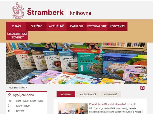 oficiální stránky knihovny štramberk
