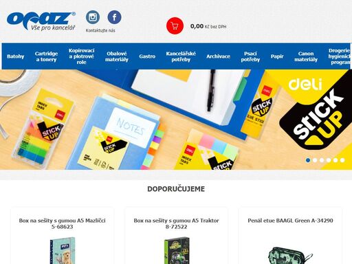 opaz s.r.o. - kancelářské potřeby, pardubice, papírové role, plotrové role, plotr, kopírovací role, copy, kopy, papír, tonery, cartridge, papírnictví, drogerie, gastro, školní potřeby, škola, pro děti, kancelář, sklad, vybavení kanceláře, sešity, obaly, tužky, psací potřeby, šanon, pořadač, archivace