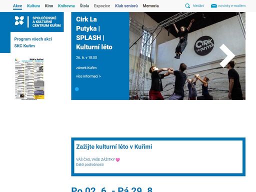 společenské a kulturní centrum kuřim - kultura, kino, knihovna, kuřimské štoly, muzeum, klub seniorů. program akcí, otevírací doby, kontakty a další informace.