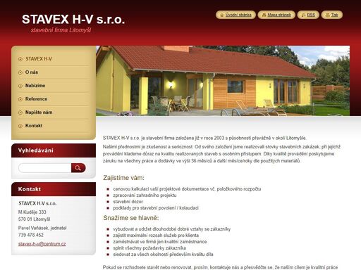 stavex h-v s.r.o., stavební firma litomyšl