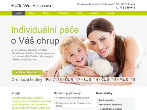 mudr. věra holubcová, zubní lékařka v trutnově