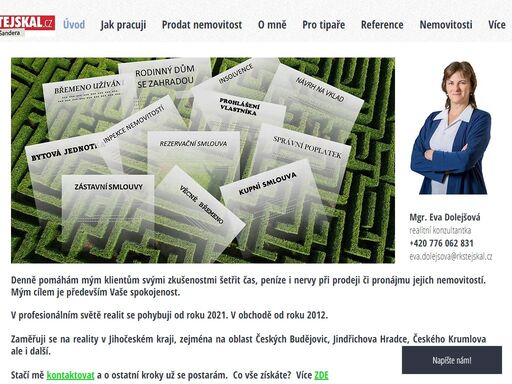 zprostředkování prodeje nemovitosti | mgr. eva dolejšová, realitní makléřka