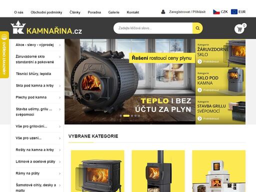 kamnařina.cz prodává kompletní kamnářský sortiment, jako je například sklo pod kamna, žáruvzdorné sklo, rošt do krbu, šamotová cihla, udírny a další.