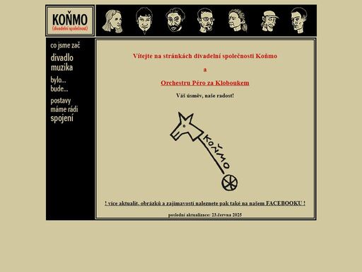 stránky divadelní společnosti koňmo