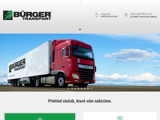 společnost bürger transport s.r.o. je tuzemská společnost zabývající se komplexními logistickými službami v rámci eu