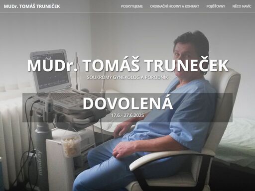 mudr. tomáš truneček, soukromý gynekolog a porodník, městec králové a poděbrady