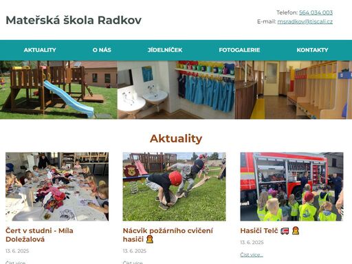 mateřská škola radkov, příspěvková organizace, kraj vysočina