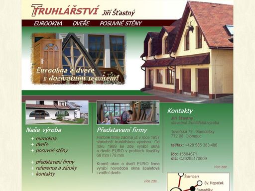truhlářství jiří šťastný - samotišky u olomouce - stavebně truhlářská výroba.