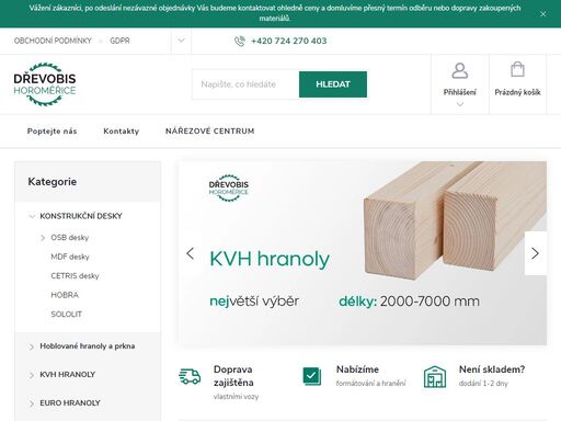 dřevobis horoměřice vám nabízí široký sortiment stavebního řeziva, dále kvh hranoly, palubky, osb a mdf desky, hoblované hranoly, palivové dřevo. možnost formátování lamin, pracovních a zádových desek, olepování abs hran.