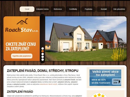zateplení fasády s dotací certifikovaným zateplovacím systémem baumit, ceresit, weber se silikonovou 
omítkou a s 6 letou zárukou již od 700 ,- kč/m2 + ke každé objednávce hodnotný dárek pouze za 1,- kč. celá čr ! dále 
provádíme zateplení střechy, podlah a stropů, plastová okna, sádrokartonářské a zednické práce