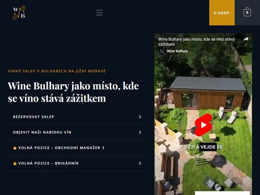 nabízíme pronájem vinného sklepa nebo vinnou kóji v obci bulhary. prozkoumat můžete také naši nabídku vína.
