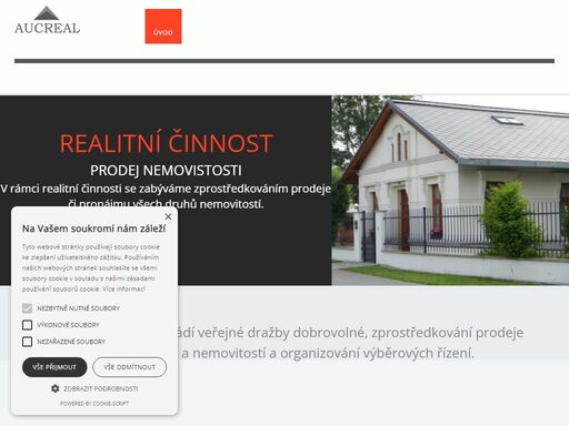 aucreal s. r. o. provádí veřejné dražby dobrovolné, zprostředkování prodeje movitých věcí a nemovitostí a organizování výběrových řízení.