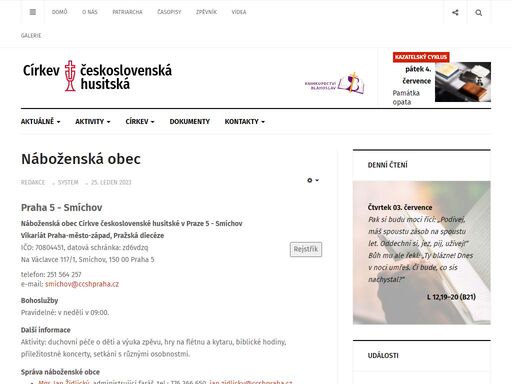 třetí největší křesťanská církev v české republice, oficiální stránky ústřední rady v praze
