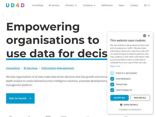 ud4d empowers organizations to make smarter decisions through tailored bi solutions, automated development, and expert data and metadata management.