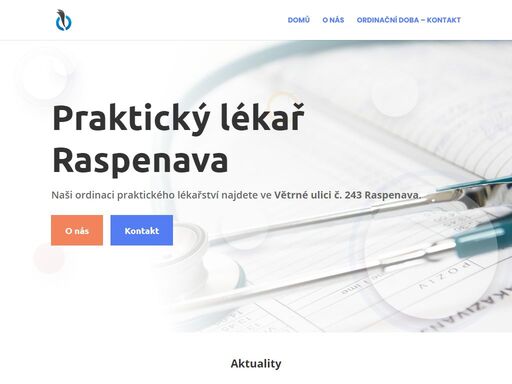 jsme ordinací praktického lékařství pro dospělé, poskytujeme komplexní lékařskou péči v oblasti prevence, diagnostiky, standardní a nadstandardní léčebné péče. praktický lékař raspenava | mudr. milan roček