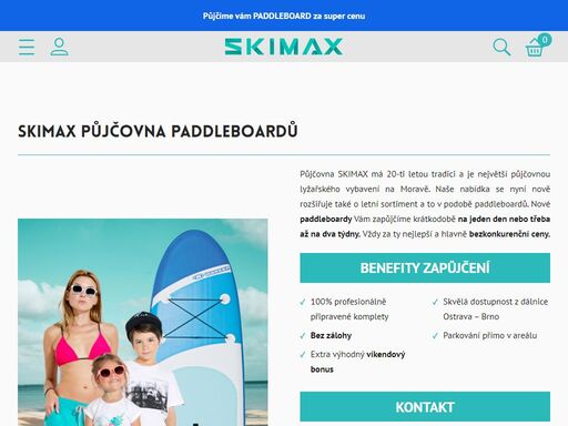 půjčíme vám paddleboard i s příslušenstvím za nejlepší ceny v čr ¦ na den i více ? možnost online rezervace na ? skimax.cz ? otevřeno út - so 10:00 - 18:00 ? máme pro vás extra výhodnou víkendovou cenu