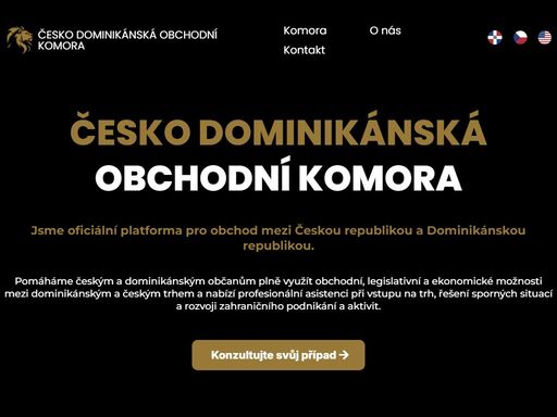 oficiální platforma spojující českou republiku a dominikánskou republiku. profesionální asistence při vstupu na trh, due diligence, řešení sporů, lobbing, 