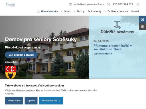 domov pro seniory soběsuky je příspěvková organizace města plumlova, která poskytuje registrovanou sociální službu domov pro seniory.
