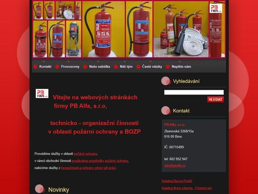 vítejte na webových stránkách firmy pb alfa, s.r.o, která nabízí technicko - organizační činnosti v oblasti požární ochrany a bozp.