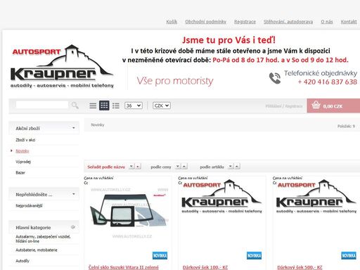 prodej autodílů, autoservis a mobilní telefony