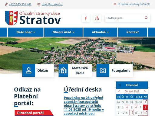 oficiální stránky obce stratov