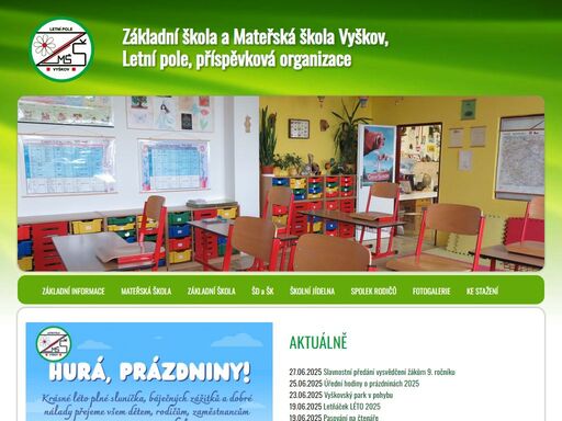 základní škola a mateřská škola vyškov, letní pole, příspěvková organizace