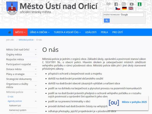 ústí nad orlicí je okresním městem v kraji podorlicka v půvabném údolí na soutoku řek tiché orlice a třebovky. leží v nadmořské výšce  350 m, 150 km východně od
